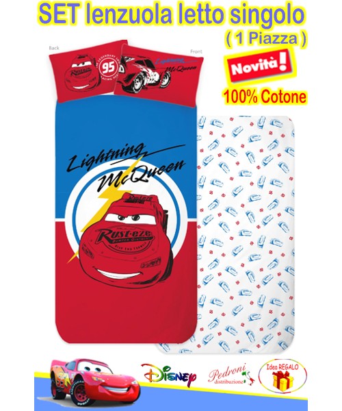 *PROMOZIONE* DISNEY CARS Completo LETTO SINGOLO...