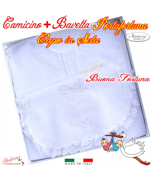 *PORTAFORTUNA* Camicino+Bavetta in SETA...