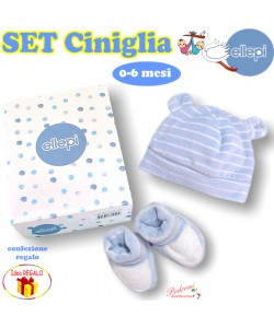 *AUTUNNO Promo ELLEPI* SET CINIGLIA BH7872 0/6 Mesi Cielo