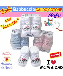 Babbuccia Baby CALDO COTONE MAFER "I LOVE" WSC3136 in 3 colori