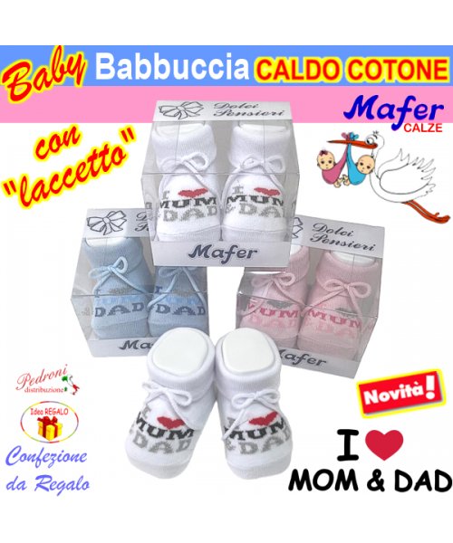 Babbuccia Baby CALDO COTONE MAFER "I LOVE"...