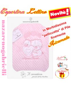 Copertina LETTINO "Pelliccetta di Pile" NG-549 ROSA Dis.3