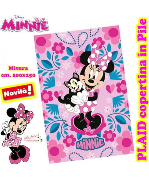 MINNIE DISNEY Copertina PLAID in PILE multiuso...