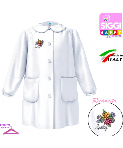 SIGGI Grembiule ASILO bambina 33GR4026 BIANCO