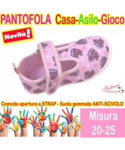 PANTOFOLA bimba CASA-ASILO-GIOCO art.GD3227 Tg.20/25 Var.C