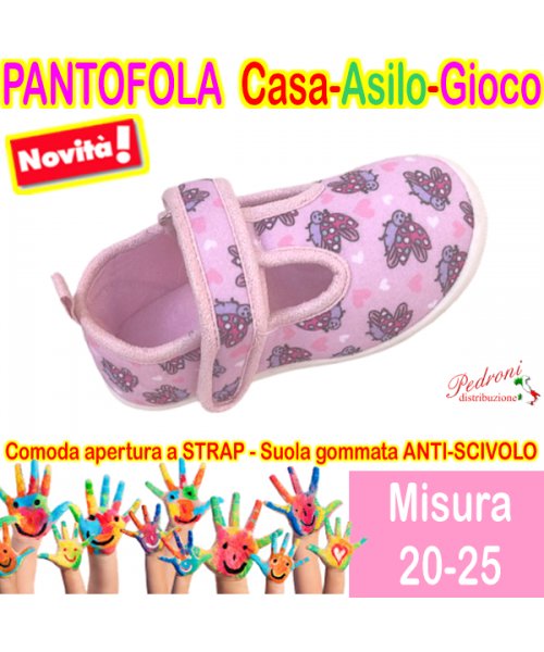 PANTOFOLA bimba CASA-ASILO-GIOCO art.GD3227...
