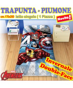 *PROMOZIONE* AVENGERS TRAPUNTA-PIUMONE LETTO SINGOLO AV1479