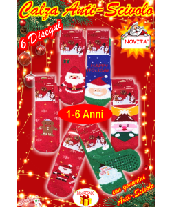 *PROMOZIONE NATALE* Calza Bambino/a ANTISCIVOLO G0623 1/6 Anni