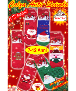 *PROMOZIONE NATALE* Calza Bambino/a ANTISCIVOLO G0623 7/12 Anni