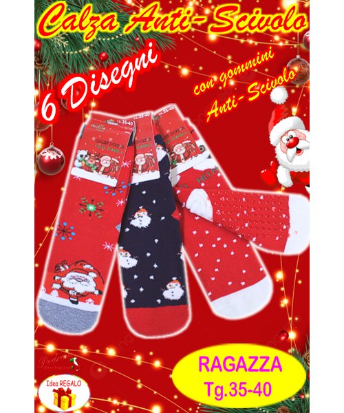 *PROMOZIONE NATALE* Calza Ragazza ANTISCIVOLO...