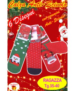 *PROMOZIONE NATALE* Calza Ragazza ANTISCIVOLO G0792