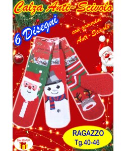 *PROMOZIONE NATALE* Calza Ragazzo ANTISCIVOLO G0899