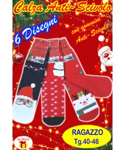 *PROMOZIONE NATALE* Calza Ragazzo ANTISCIVOLO G0899