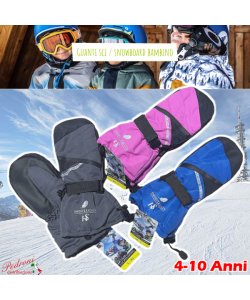 * NOVITA * Guanto DA NEVE impermeabile C-8778 - 4/10 Anni Var.A