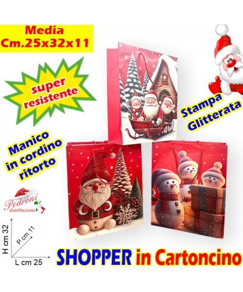 BORSA PORTA-REGALO NATALE " MEDIA " Art.427...