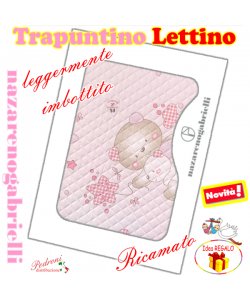 Trapuntino LETTINO Disegnato art.NG-534-1 Rosa