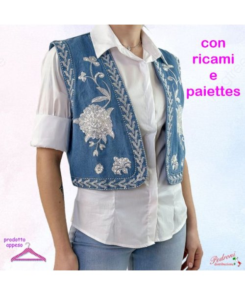 -50% Gilet DONNA EVELYN EV7002 JEANS Taglia Unica