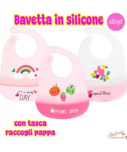 ELLEPI Bavaglia neonata *in SILICONE* AD9817 cm.27x23
