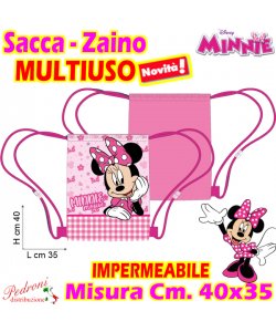 MINNIE Sacca - Zaino MULTIUSO Cm.40x35 Art.WD0787