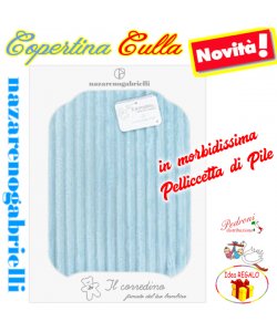Copertina CULLA "Pelliccetta di Pile" a coste NG-441 CIELO