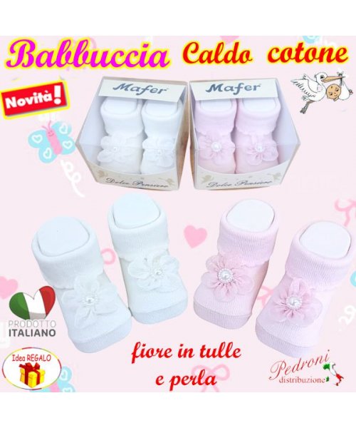 Babbuccia Baby CALDO COTONE "FIOCCO" MAFER...
