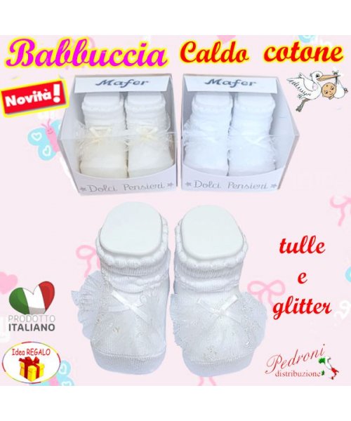 Babbuccia Baby CALDO COTONE "FIOCCO" MAFER...