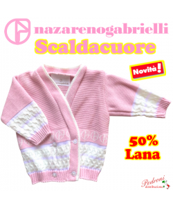 * SCALDACUORE * NEONATA Misto Lana NG750/6 R.Scuro/Ecru/Rosa