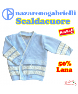 * SCALDACUORE * NEONATO Misto Lana NG750/6 Cielo/Ecru/C.Scuro