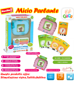 *LINEA GOGO*MICIO PARLANTE 2 LINGUE 80325 2 COLORI(+24 mesi)