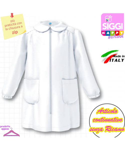 SIGGI Grembiule ASILO bambina art. 37GR3380 Bianco
