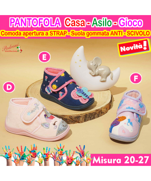 PANTOFOLA bimba CASA-ASILO-GIOCO art.GD5611...