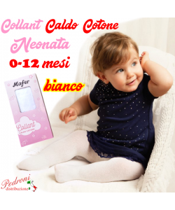 * PRIMI MESI * Collant in CALDO COTONE 0/12 mesi CBF2849 Bianco