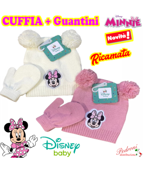 *BABY DISNEY* MINNIE Cuffia+Guantini Tg.48-50...