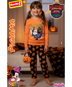 HALLOWEEN - MINNIE Pigiama CALDO COTONE Interlock 3/8 Anni HA667