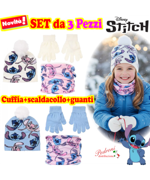 STITCH SET INVERNO da 3 PEZZI Bimba Art.ST40084...