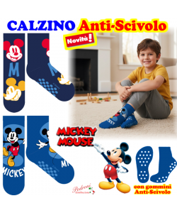 *PROMOZIONE* MICKEY Bambino Calza ANTISCIVOLO WD1531 Tg.23/34