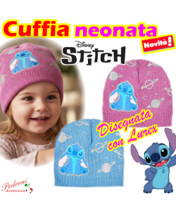 *BABY STITCH* Cuffia DISEGNATA ST45012 Tg.48-50 in 2 colori