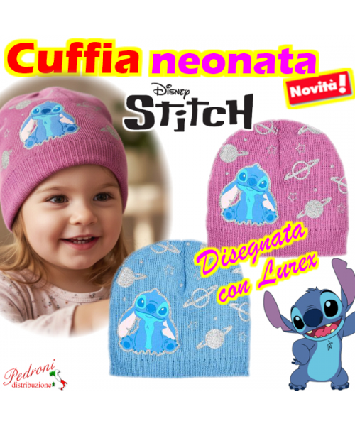 *BABY STITCH* Cuffia DISEGNATA ST45012 Tg.48-50...