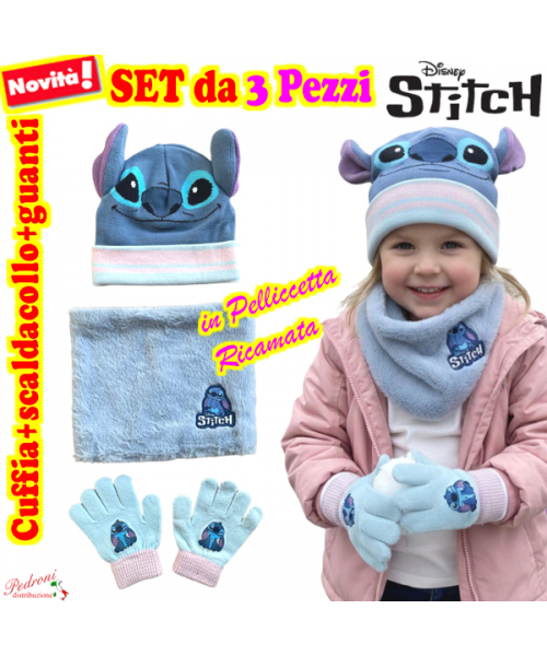 STITCH SET INVERNO da 3 PEZZI Bimba Art.ST3193