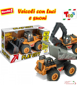 *PLAY CITY *MEZZI CANTIERE LUCI-SUONI 80169 3 modelli (+3 anni)