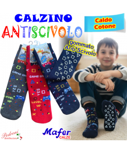 MAFER Calza ANTISCIVOLO Bambino CALDO COTONE Tg.22/33 RAN7343