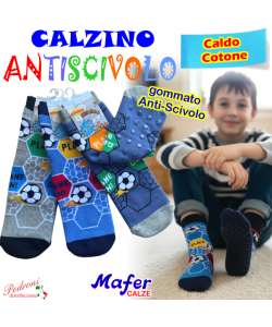 MAFER Calza ANTISCIVOLO Bambino CALDO COTONE Tg.22/33 RAN8874