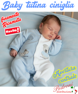 * CINIGLIA * Tutina Baby XNO-107 0/12 Mesi CIELO