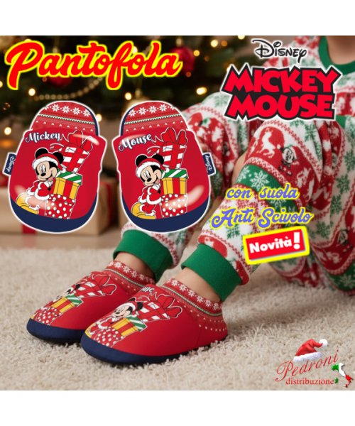 * NATALE * MICKEY PANTOFOLA maschio WD4185...