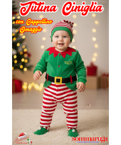 *NATALE* Sommaruga TUTINA CINIGLIA "ELFO" Art.S112/4 - 3/12 Mesi