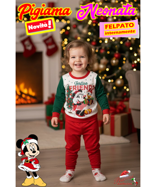 *NATALE DISNEY* MINNIE Pigiama FELPATO 12/30...