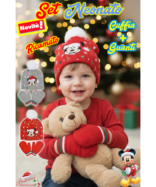 *NATALE DISNEY* SET Cuffia+Guantini WD4150...