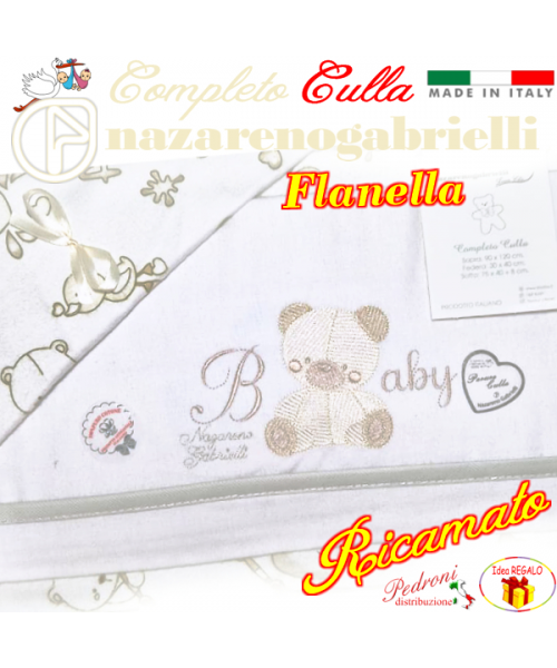 *FLANELLA* Completo CULLA RICAMATA art.NG-270...