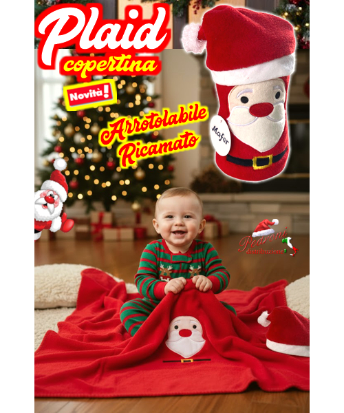 *NATALE* PLAID - COPERTINA " RICHIUDIBILE "...