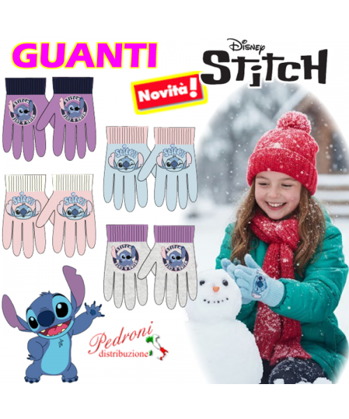 STITCH Guanto bambina DISEGNATO 3/8 Anni...